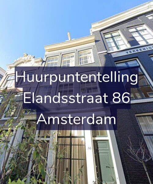 Foto gevel Huurpuntentelling voor Elandsstraat 86, Amsterdam