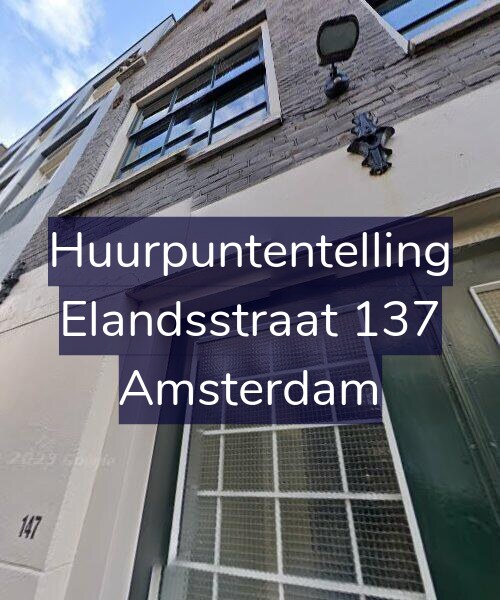 Foto gevel Huurpuntentelling voor Elandsstraat 137, Amsterdam