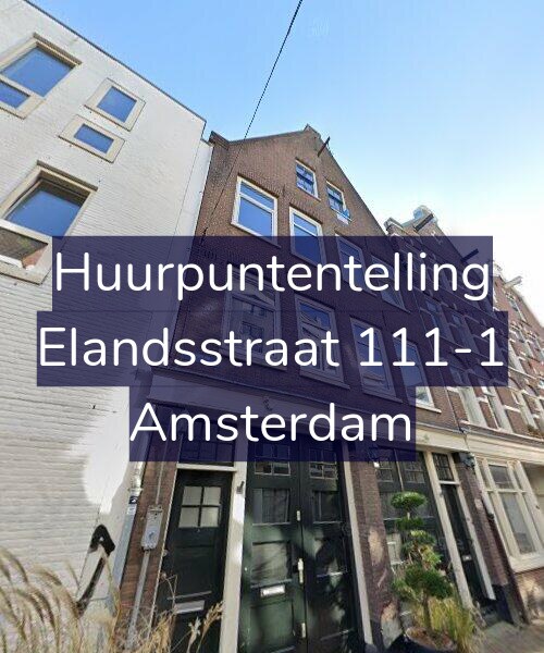 Foto gevel Huurpuntentelling voor Elandsstraat 111-1, Amsterdam