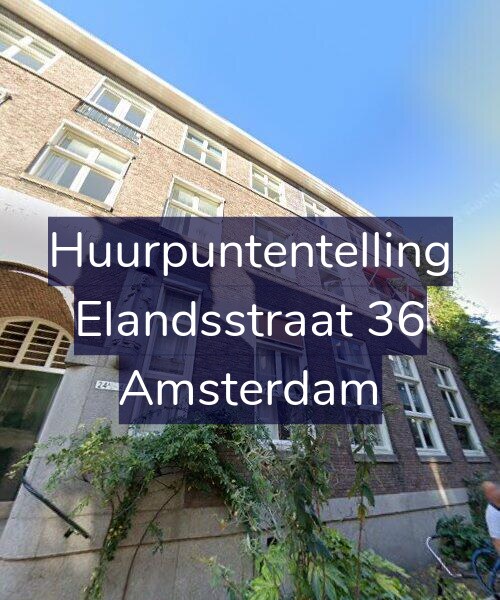 Foto gevel Huurpuntentelling voor Elandsstraat 36, Amsterdam