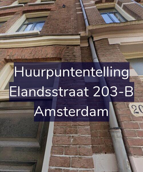 Foto gevel Huurpuntentelling voor Elandsstraat 203-B, Amsterdam