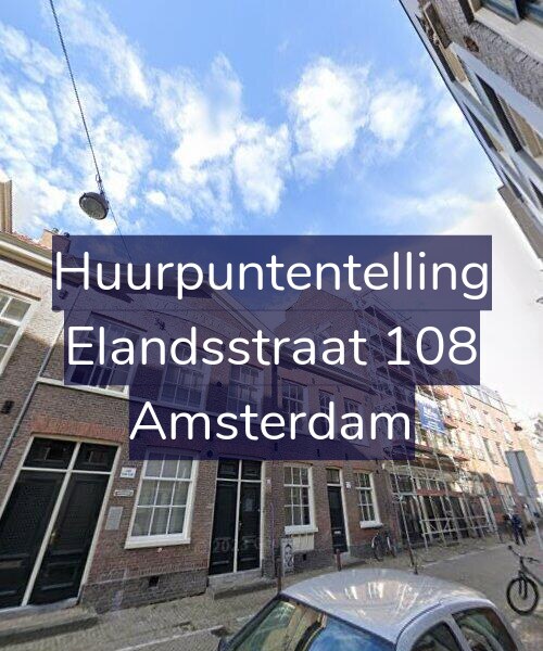 Foto gevel Huurpuntentelling voor Elandsstraat 108, Amsterdam