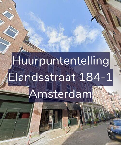Foto gevel Huurpuntentelling voor Elandsstraat 184-1, Amsterdam