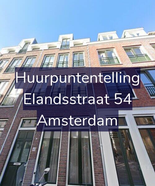 Foto gevel Huurpuntentelling voor Elandsstraat 54, Amsterdam