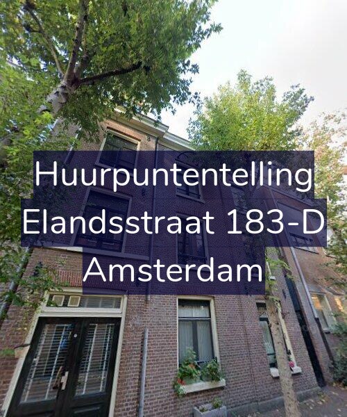 Foto gevel Huurpuntentelling voor Elandsstraat 183-D, Amsterdam