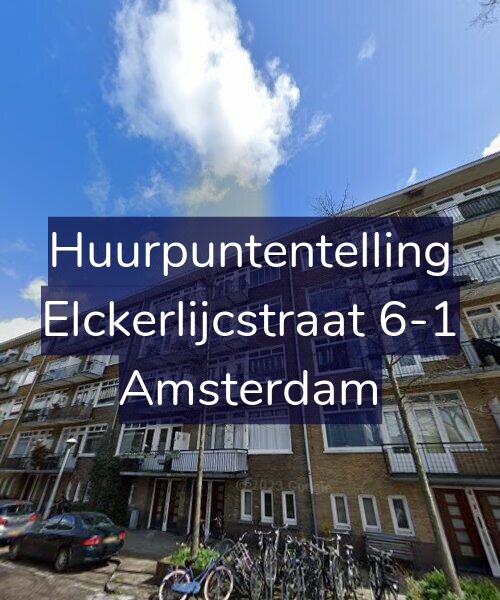 Foto gevel Huurpuntentelling voor Elckerlijcstraat 6-1, Amsterdam
