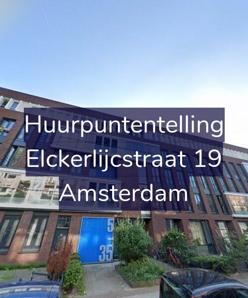 Foto gevel Huurpuntentelling voor Elckerlijcstraat 19, Amsterdam