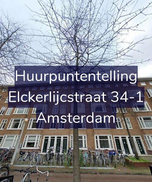 Foto gevel Huurpuntentelling voor Elckerlijcstraat 34-1, Amsterdam