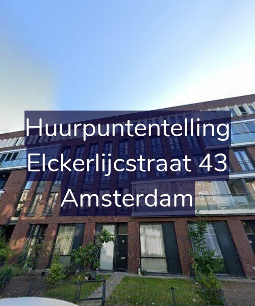 Foto gevel Huurpuntentelling voor Elckerlijcstraat 43, Amsterdam