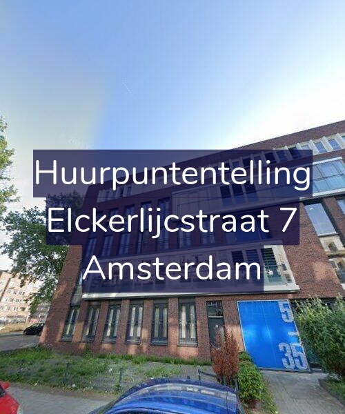 Foto gevel Huurpuntentelling voor Elckerlijcstraat 7, Amsterdam
