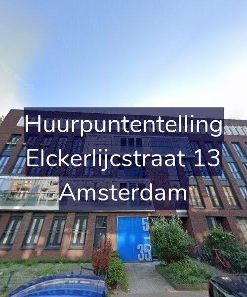 Foto gevel Huurpuntentelling voor Elckerlijcstraat 13, Amsterdam