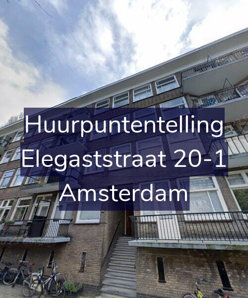 Foto gevel Huurpuntentelling voor Elegaststraat 20-1, Amsterdam