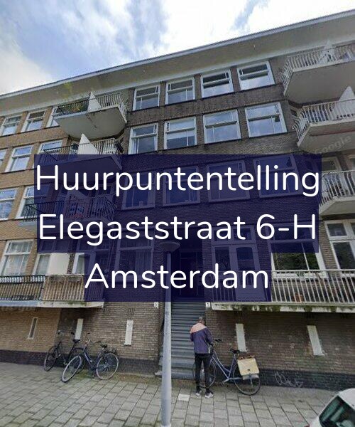 Foto gevel Huurpuntentelling voor Elegaststraat 6-H, Amsterdam