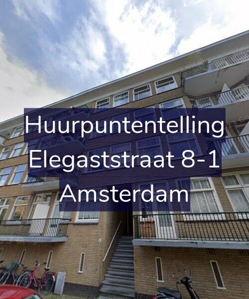 Foto gevel Huurpuntentelling voor Elegaststraat 8-1, Amsterdam