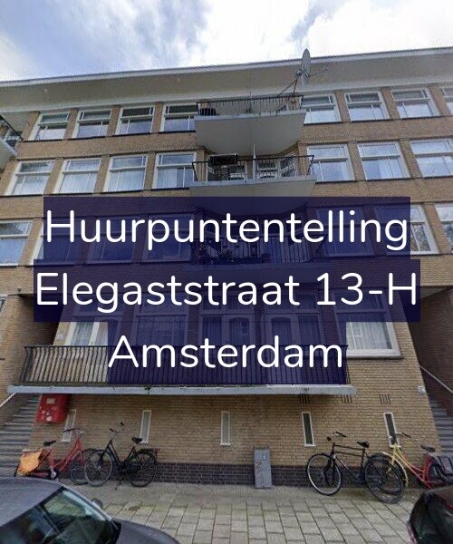 Foto gevel Huurpuntentelling voor Elegaststraat 13-H, Amsterdam