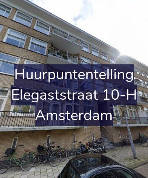 Foto gevel Huurpuntentelling voor Elegaststraat 10-H, Amsterdam