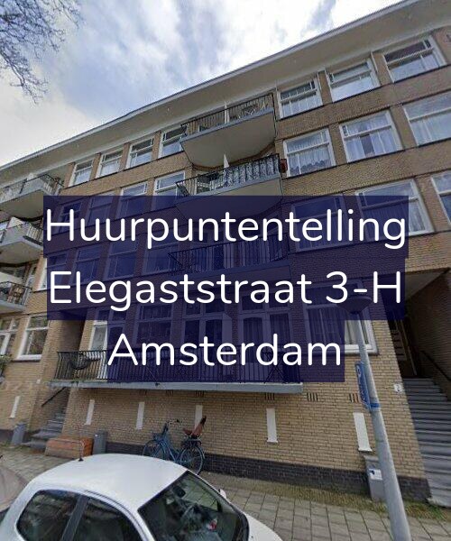 Foto gevel Huurpuntentelling voor Elegaststraat 3-H, Amsterdam