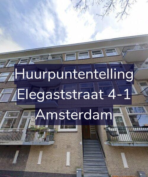 Foto gevel Huurpuntentelling voor Elegaststraat 4-1, Amsterdam