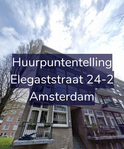 Foto gevel Huurpuntentelling voor Elegaststraat 24-2, Amsterdam