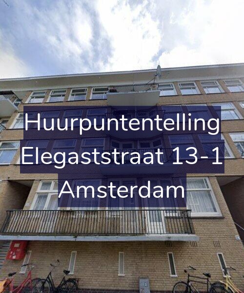 Foto gevel Huurpuntentelling voor Elegaststraat 13-1, Amsterdam