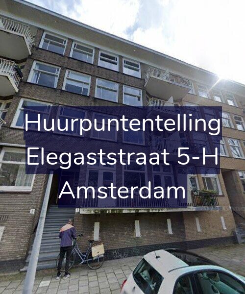 Foto gevel Huurpuntentelling voor Elegaststraat 5-H, Amsterdam