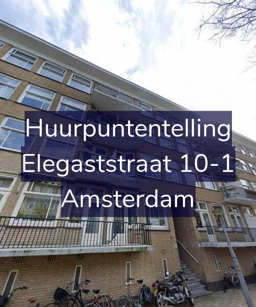 Foto gevel Huurpuntentelling voor Elegaststraat 10-1, Amsterdam