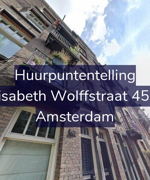 Foto gevel Huurpuntentelling voor Elisabeth Wolffstraat 45-2, Amsterdam