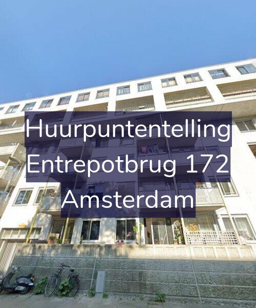 Foto gevel Huurpuntentelling voor Entrepotbrug 172, Amsterdam