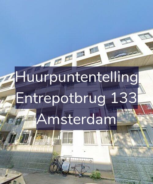 Foto gevel Huurpuntentelling voor Entrepotbrug 133, Amsterdam