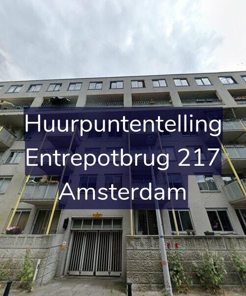 Foto gevel Huurpuntentelling voor Entrepotbrug 217, Amsterdam