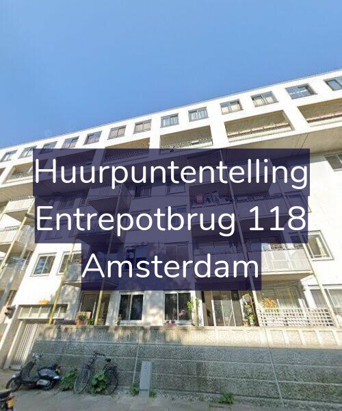 Foto gevel Huurpuntentelling voor Entrepotbrug 118, Amsterdam