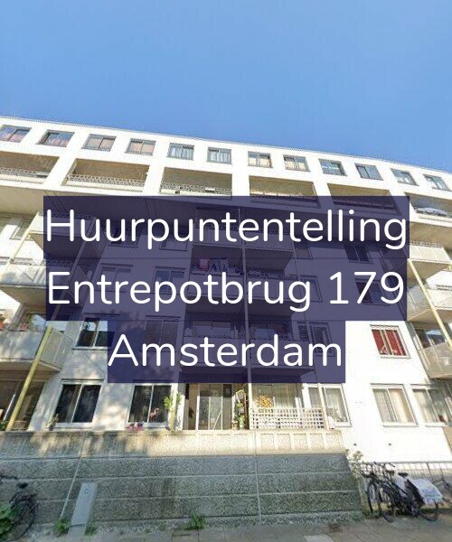 Foto gevel Huurpuntentelling voor Entrepotbrug 179, Amsterdam