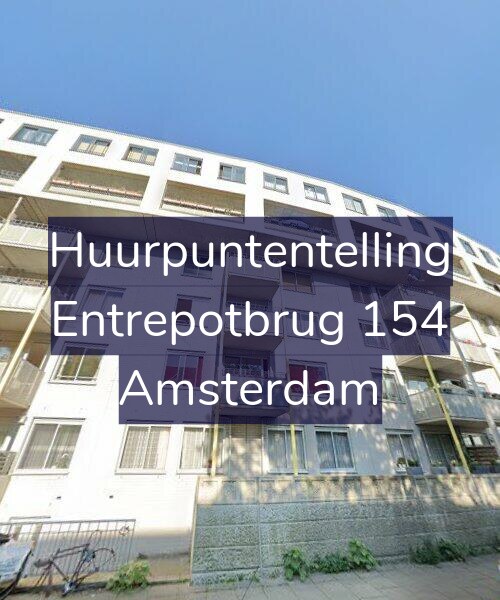 Foto gevel Huurpuntentelling voor Entrepotbrug 154, Amsterdam