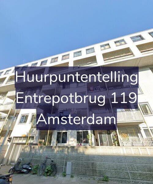 Foto gevel Huurpuntentelling voor Entrepotbrug 119, Amsterdam