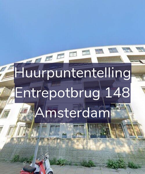 Foto gevel Huurpuntentelling voor Entrepotbrug 148, Amsterdam