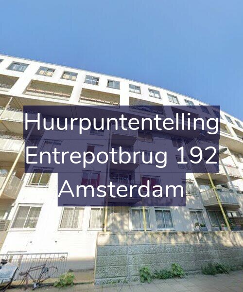 Foto gevel Huurpuntentelling voor Entrepotbrug 192, Amsterdam