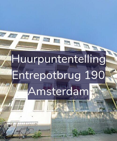 Foto gevel Huurpuntentelling voor Entrepotbrug 190, Amsterdam