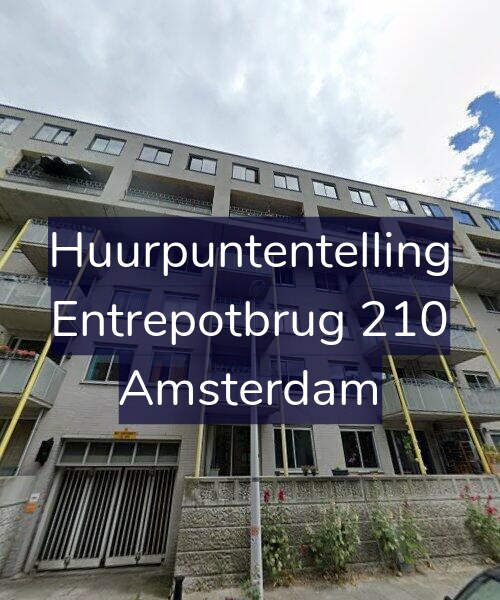 Foto gevel Huurpuntentelling voor Entrepotbrug 210, Amsterdam