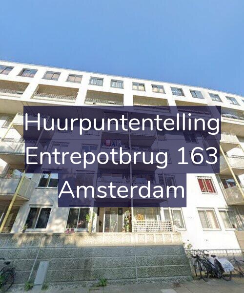 Foto gevel Huurpuntentelling voor Entrepotbrug 163, Amsterdam