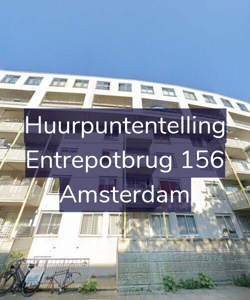 Foto gevel Huurpuntentelling voor Entrepotbrug 156, Amsterdam