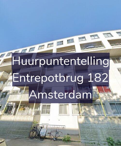 Foto gevel Huurpuntentelling voor Entrepotbrug 182, Amsterdam