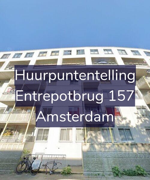 Foto gevel Huurpuntentelling voor Entrepotbrug 157, Amsterdam