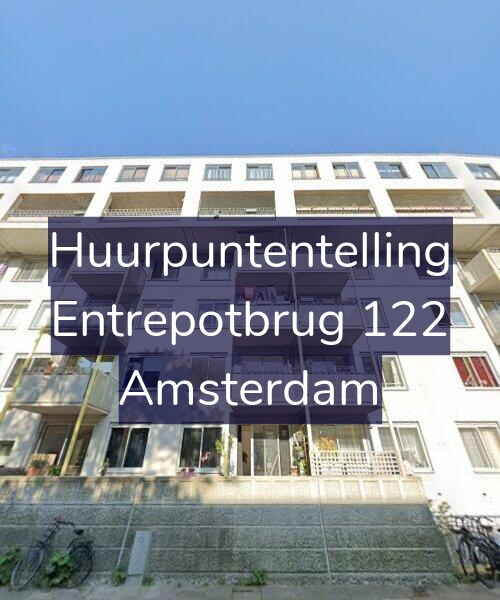 Foto gevel Huurpuntentelling voor Entrepotbrug 122, Amsterdam