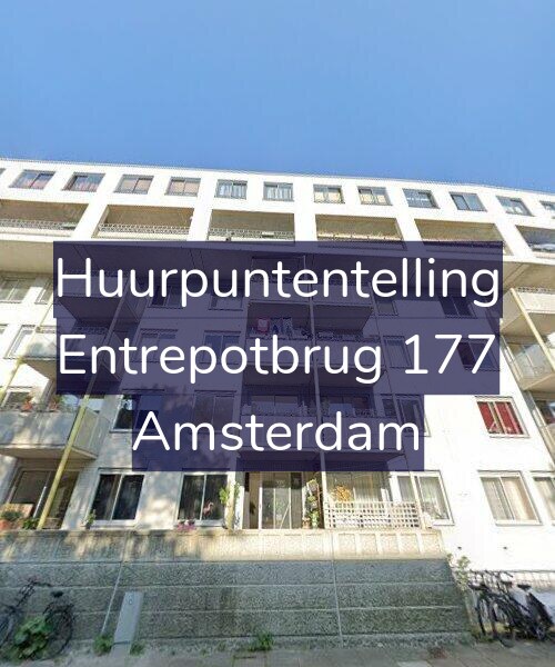 Foto gevel Huurpuntentelling voor Entrepotbrug 177, Amsterdam