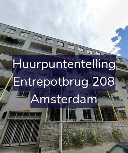 Foto gevel Huurpuntentelling voor Entrepotbrug 208, Amsterdam