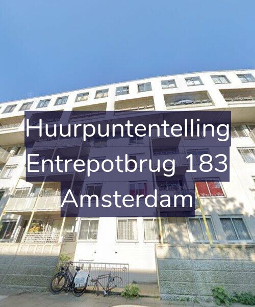 Foto gevel Huurpuntentelling voor Entrepotbrug 183, Amsterdam