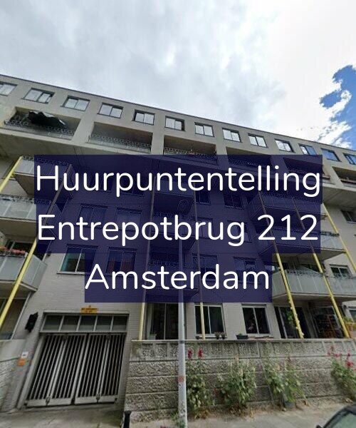 Foto gevel Huurpuntentelling voor Entrepotbrug 212, Amsterdam