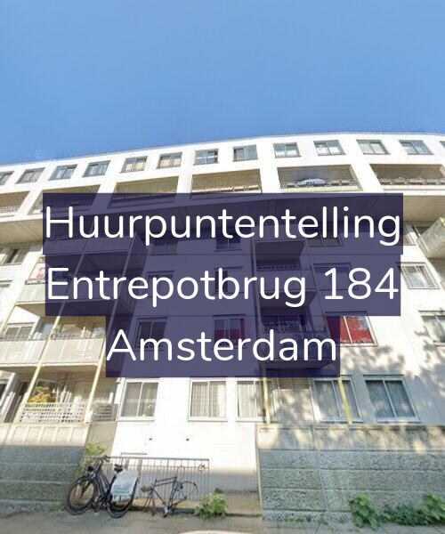 Foto gevel Huurpuntentelling voor Entrepotbrug 184, Amsterdam