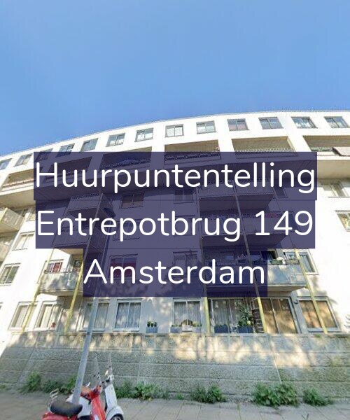 Foto gevel Huurpuntentelling voor Entrepotbrug 149, Amsterdam
