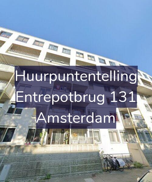 Foto gevel Huurpuntentelling voor Entrepotbrug 131, Amsterdam